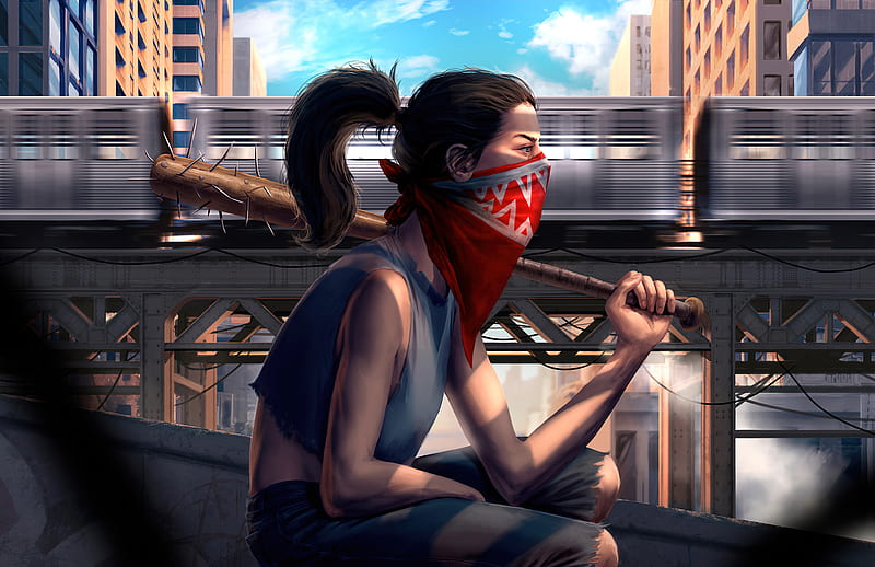 Mask Up For The Day, artist, artwork, digital-art, behance, HD wallpaper