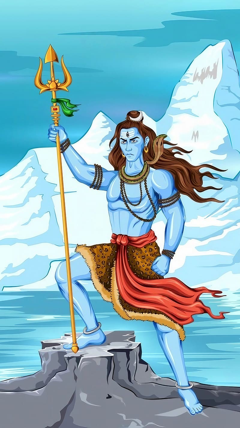 God Shiva , Snow Mountain Background, lord, god, mahadev, HD phone wallpaper