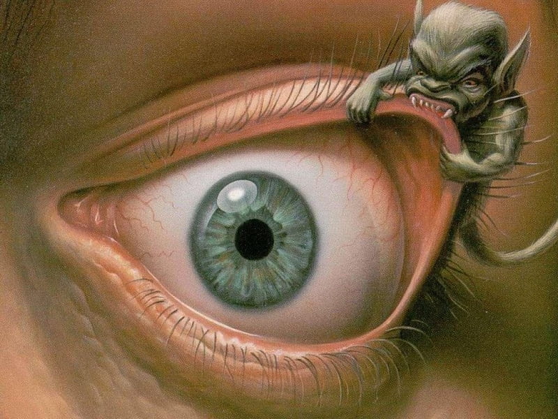 Little Demon, demon, little, bite, eye, eyes horror, HD wallpaper