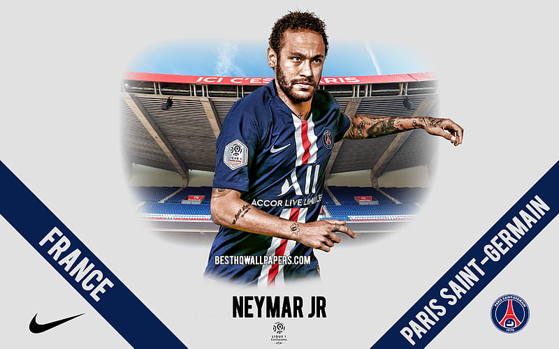 Neymar Jr, PSG, portrait, Brazilian footballer, striker, Paris Saint-Germain, Ligue 1, France, PSG footballers 2020, football, Parc des Princes, Neymar, HD wallpaper