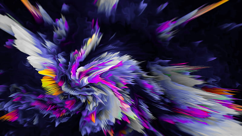 Color explosion, flow, blend, smudge, Abstract, HD wallpaper | Peakpx