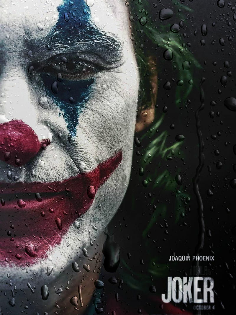 Joker raindrops, dccu, joaquinphoenix, joker, joker2019, raindrops, HD phone wallpaper