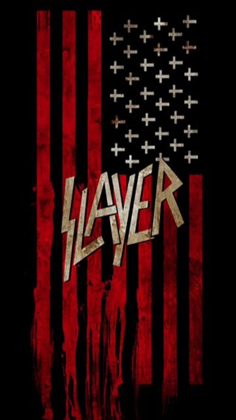 Slayer, cross, flag, heavy metal, music, HD phone wallpaper | Peakpx