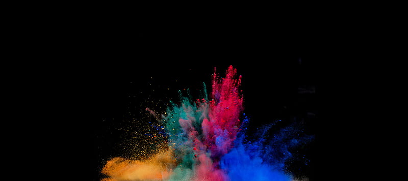 Colorful Powder Explosion, colorful, artist, digital-art, HD wallpaper