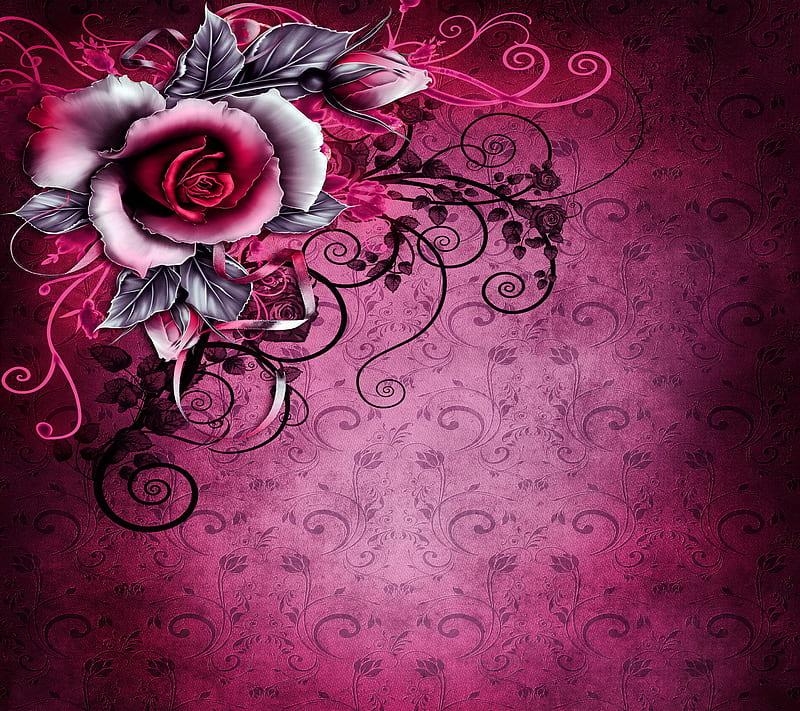 Vintage Rose, floral, flower, rose, vintage, HD wallpaper