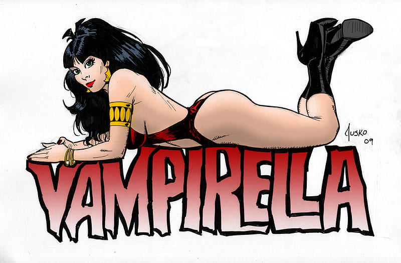 Vampirella, super hero, vampire, fantasy art, HD wallpaper