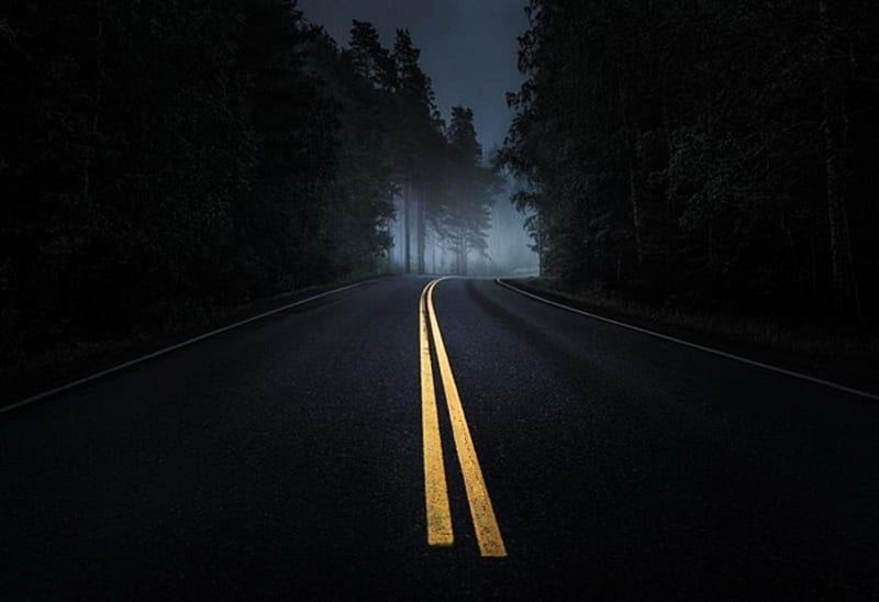 'Long dark road to nowhere'...., highway, graphy, road, darkness, HD wallpaper