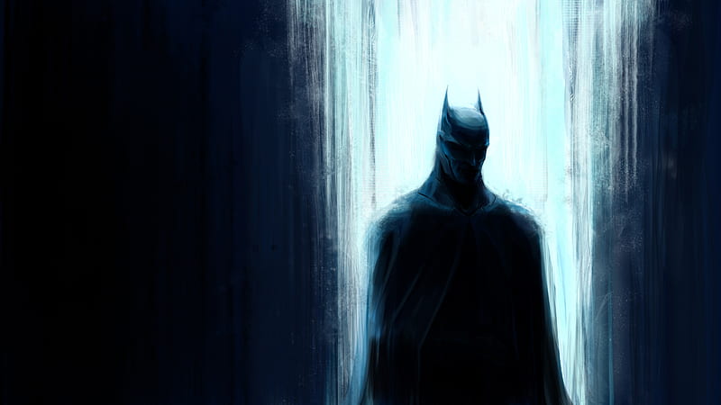 Batman In Lights, batman, superheroes, artwork, digital-art, HD wallpaper