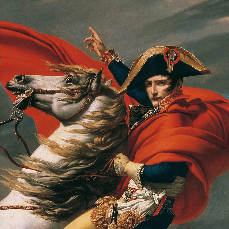 NAPOLEON At The Great St. Bernard By Jacques Louis David Poster Print Napoleon Crossing The Alps Equestrian Vintage Painting Wall Art (Premium Paper, 12 X 14) : Handmade Products, HD phone wallpaper
