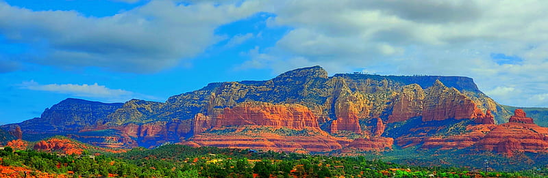 Arizona Ultra, United States, Arizona, View, Nature, Desert, Panoramic, sedona, HD wallpaper