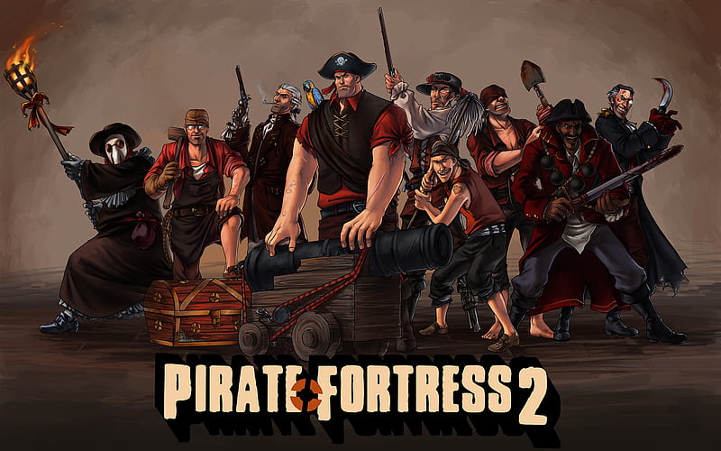 Pirate Fortress 2, parody, team fortress, awesome, video game, funny,  pirate, HD wallpaper | Peakpx