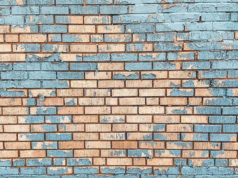 bricks, brick wall, paint, HD wallpaper