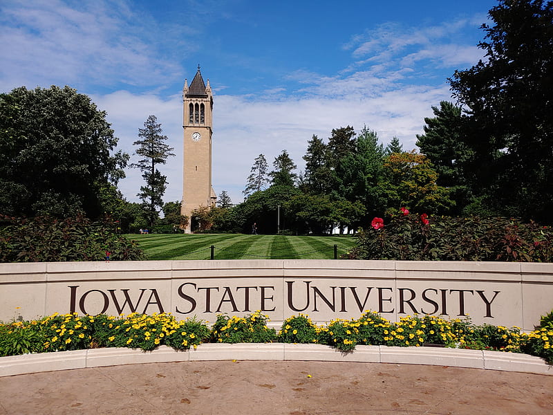 Iowa State Campanile, ames, clock tower, college, iowa state, iowa state university, isu, nature, HD wallpaper