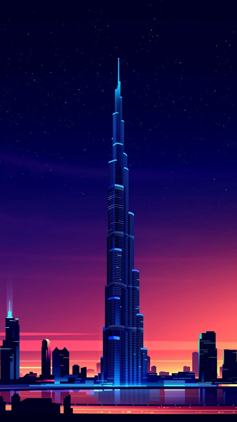 720P free download | Burj Khalifa, building, city, minimalist, nature,  paris tumblr, vector, HD phone wallpaper | Peakpx