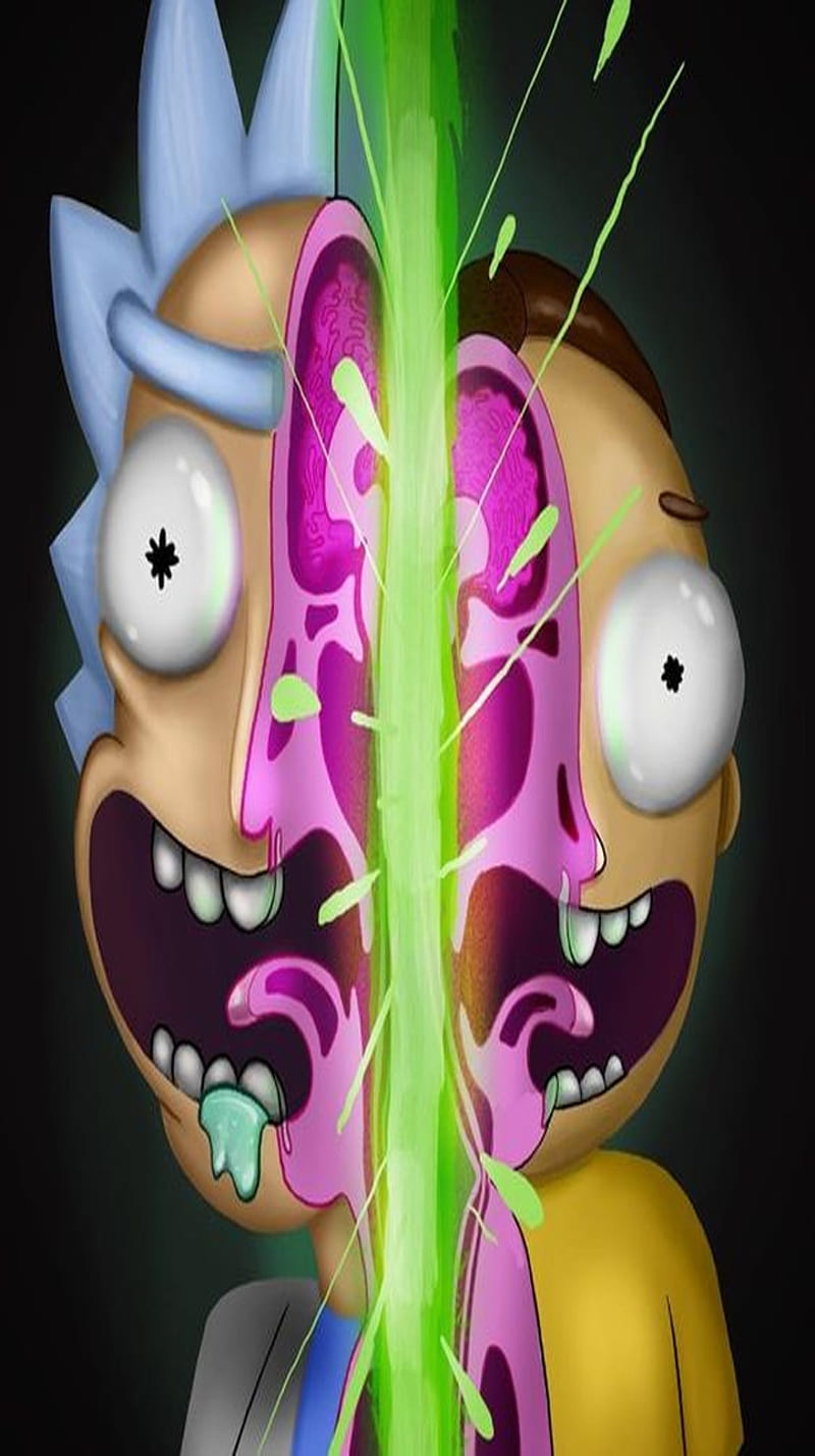 Rick and Morty, green, portal, portals, HD phone wallpaper