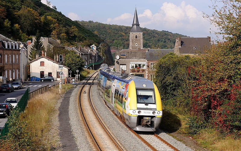 vir-molen, train, railroad, france, HD wallpaper