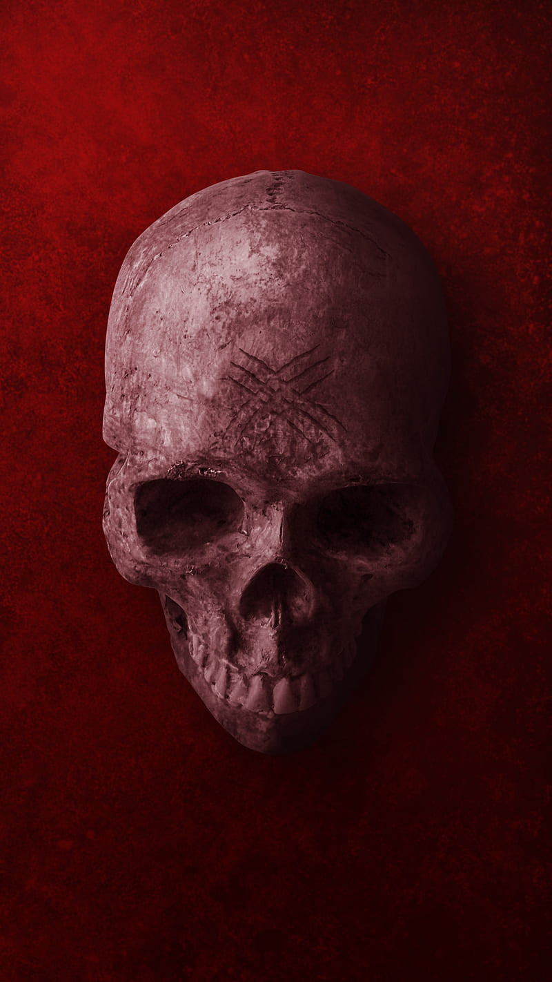 Skull Portrait 3 Background Red Blood Dark Dramatic Hasaka Minimal Design Hd Mobile Wallpaper Peakpx