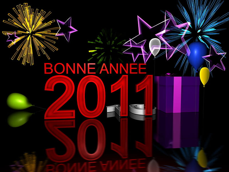 Happy 2011, 3d, new year, 2011, abstract, happy, HD wallpaper