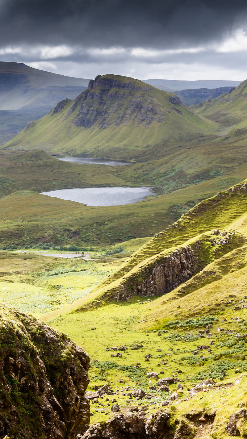 Skye in Scotland , lake, mountain, landscape, nature, HD phone wallpaper