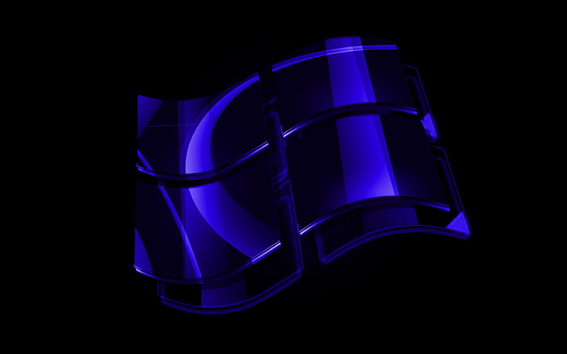 Windows azul oscuro logo os, creativo, negro, windows, logo 3d de windows,  Fondo de pantalla HD | Peakpx