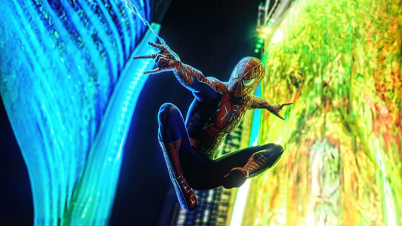 Web Slinging Hero Spider Man In Action, spiderman, superheroes, artist, artwork, digital-art, behance, HD wallpaper