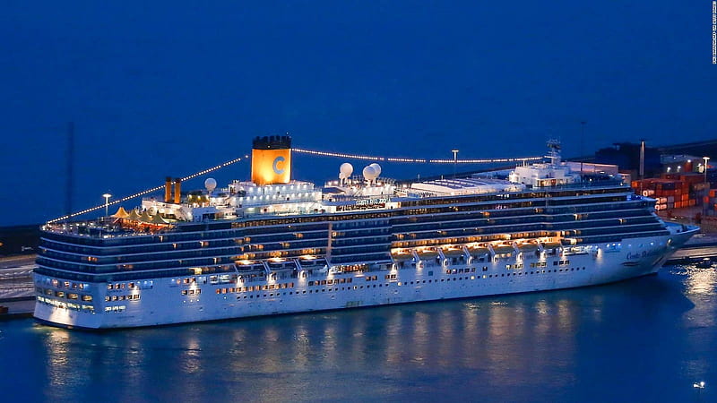Costa Deliziosa, cruise, deliziosa, ship, costa, ocean, HD wallpaper