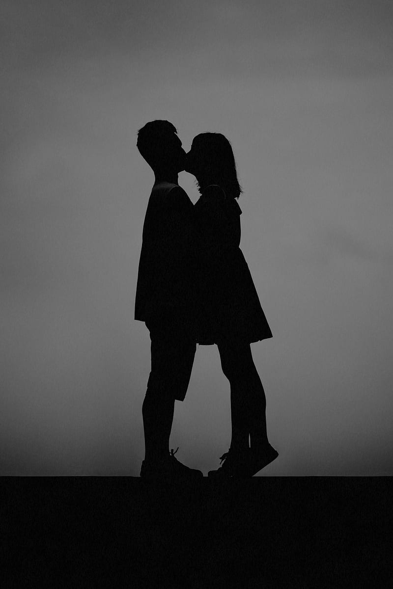 man and woman kissing each other, HD phone wallpaper