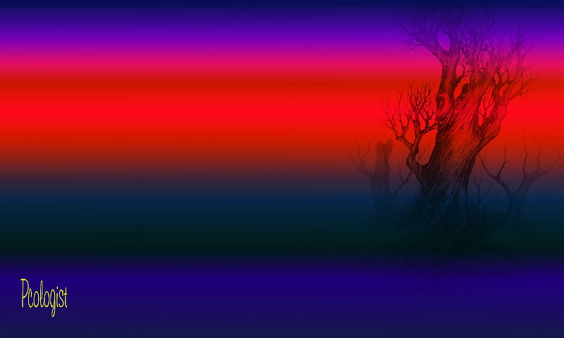 Pcologist-Bleak-dawning, crimson, dawn, Bleak, dawning, blue, HD wallpaper