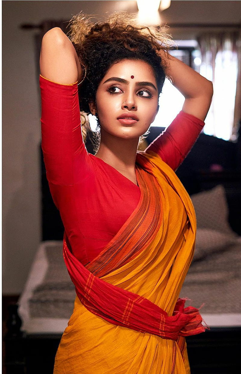 Anupama parameswaran, actress, anupamaparameswaran, malayalam actress, malayalam movie, sarees, tamil actress, telugu actress, telugu movie, HD phone wallpaper