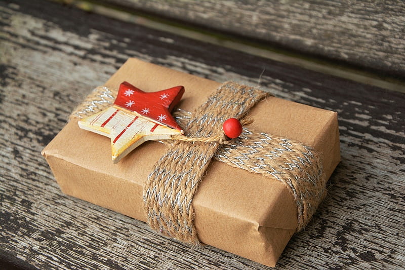 Present, Christmas, Parcel, Gift, Star, Box, HD wallpaper