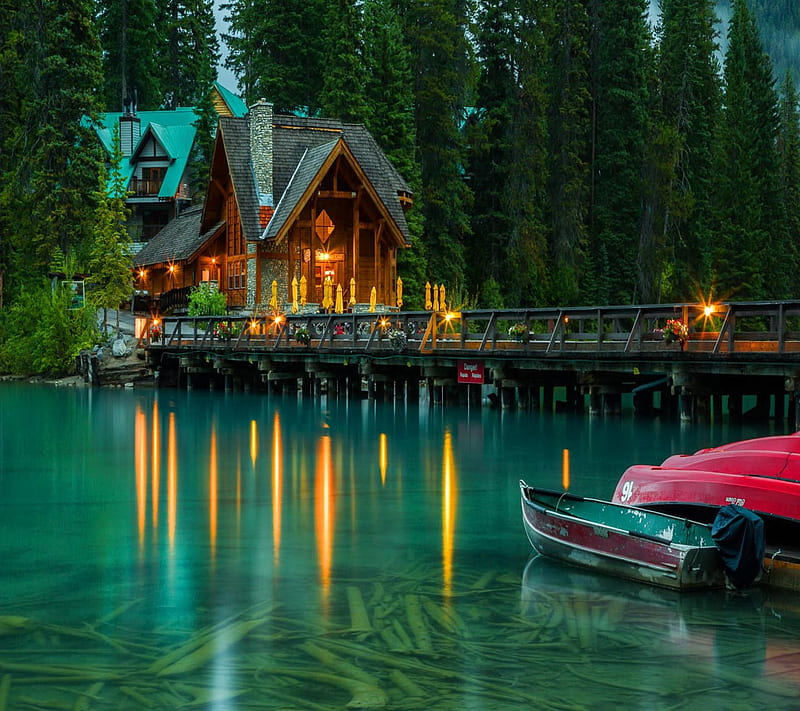 Emerald Lake View, good, look, HD wallpaper