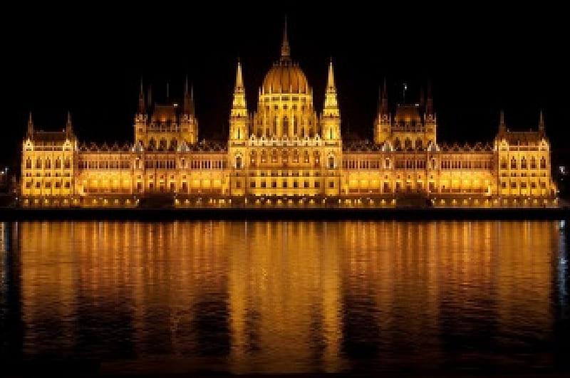 Hungarian Parliament, parliament, budapest, hungary, danube, HD wallpaper