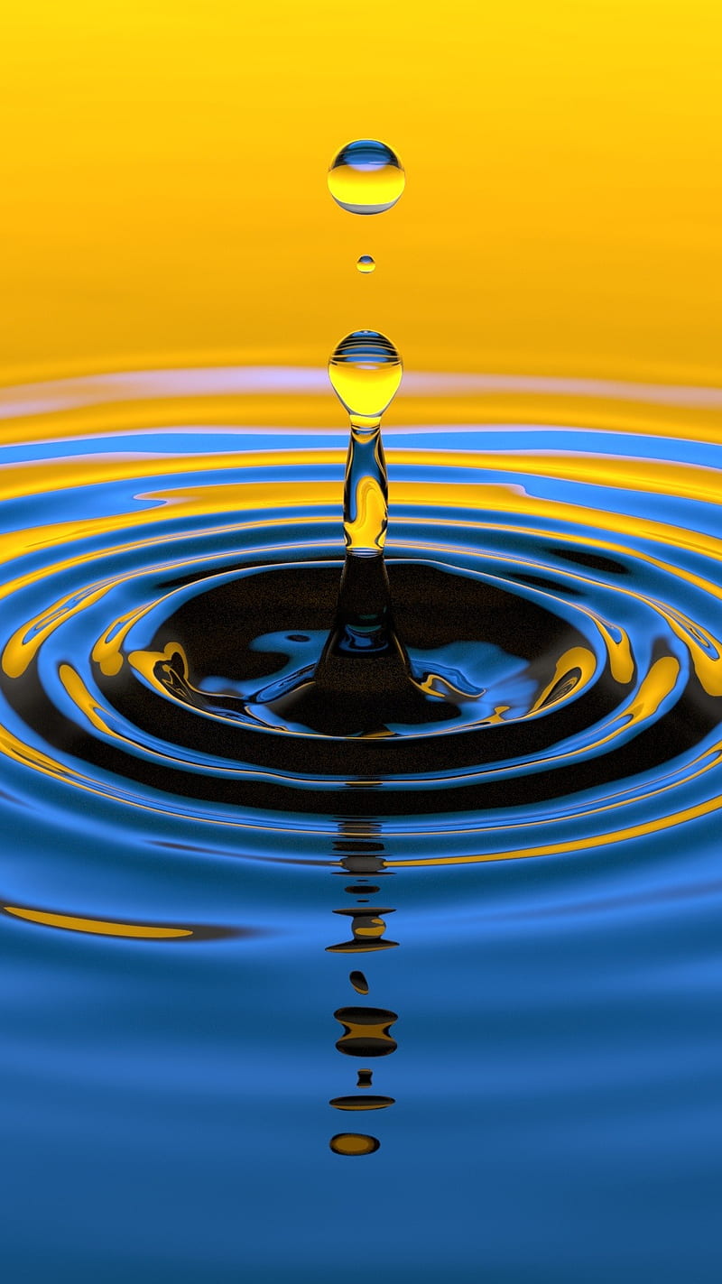 Splash of water, blue, dew, drop, logo, ukraine, yellow, HD phone wallpaper  | Peakpx