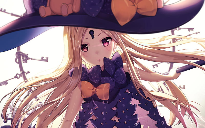 Abigail Williams, pink eyes, Fate Series, Foreigner, Fate Grand Order, artwork, TYPE-MOON, HD wallpaper