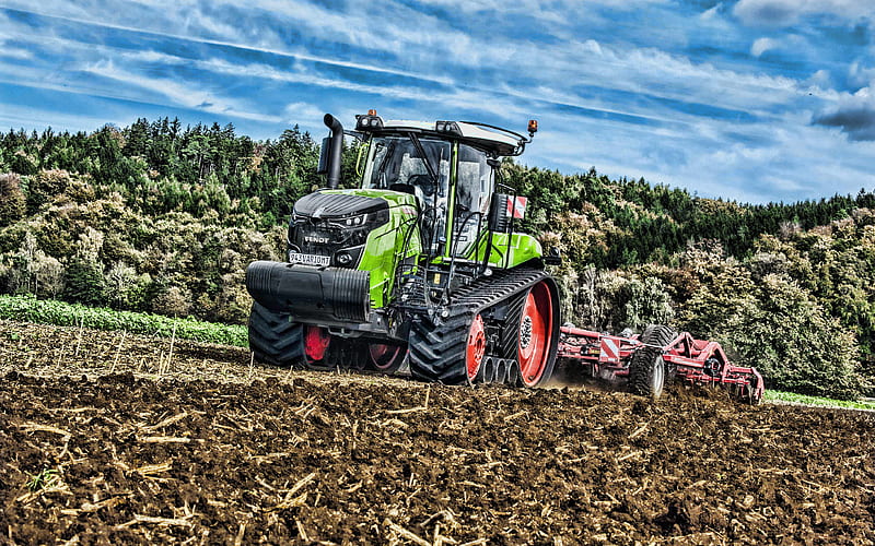 Fendt 934 Vario MT R, 2019 tractors, plowing field, crawler, agricultural machinery, tractor in the field, agriculture, Fendt, HD wallpaper
