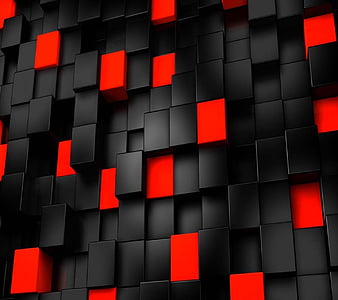 HD black_and_red_cube wallpapers | Peakpx