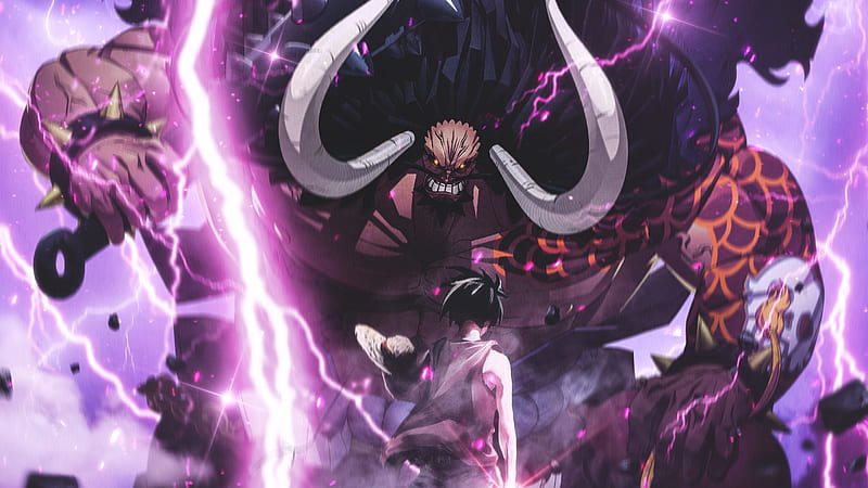 Luffy, Kaido, Wano, Anime, One Piece, Manga, Onigashima, HD wallpaper