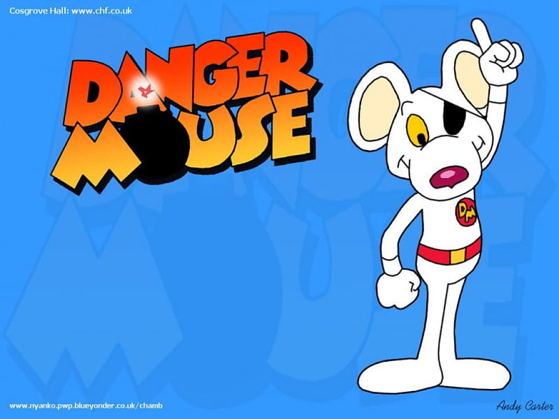Danger Mouse, Mouse, Cartoon, Eyepatch, Blue, HD wallpaper | Peakpx