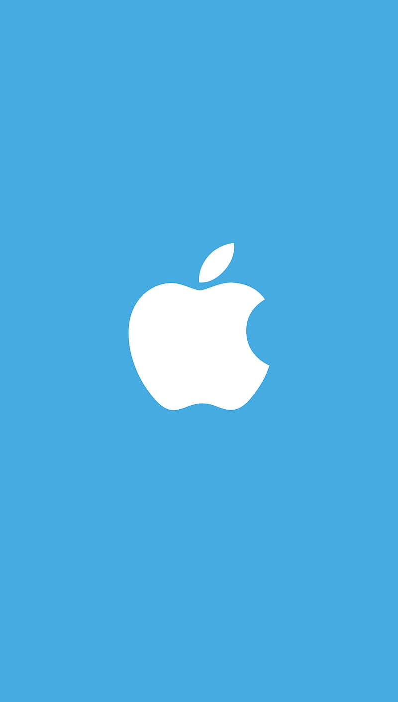 Iphone 6s - Blue, apple, clean, simplistic, white, HD phone wallpaper