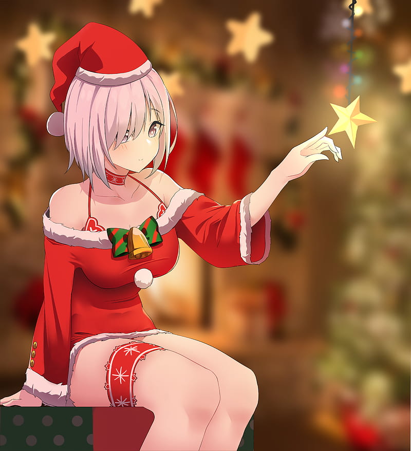 Christmas, Santa hats, grey hair, HD phone wallpaper