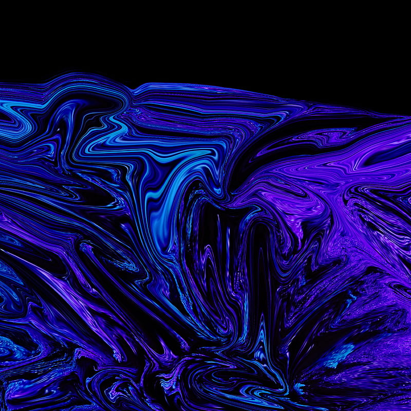 Tidal Wave, 929, amoled, battery saver, black, blue, liquid, metal, oled, q, HD phone wallpaper