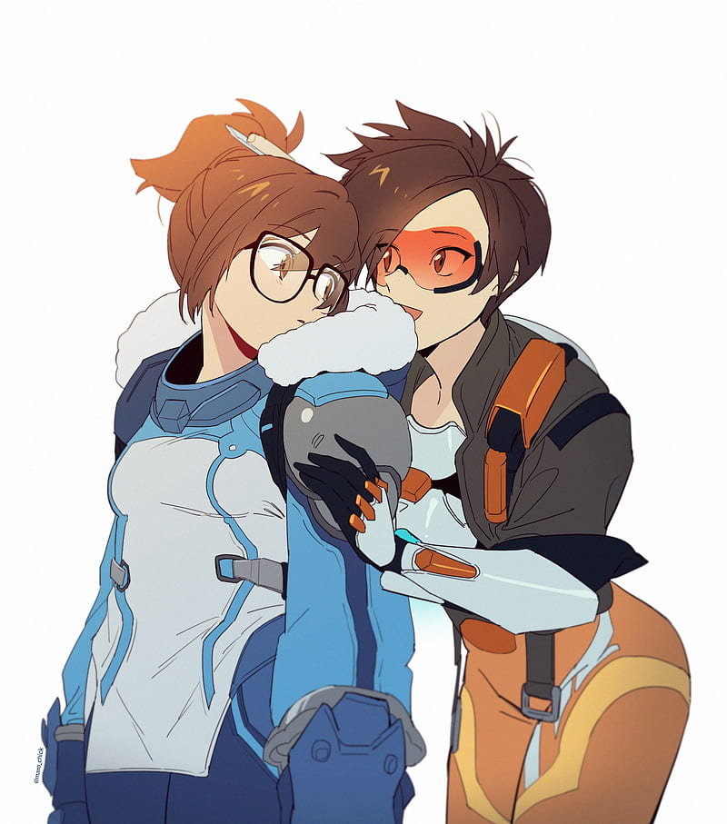 Overwatch, video game art, Tracer (Overwatch), Mei, artwork, digital art,  HD phone wallpaper