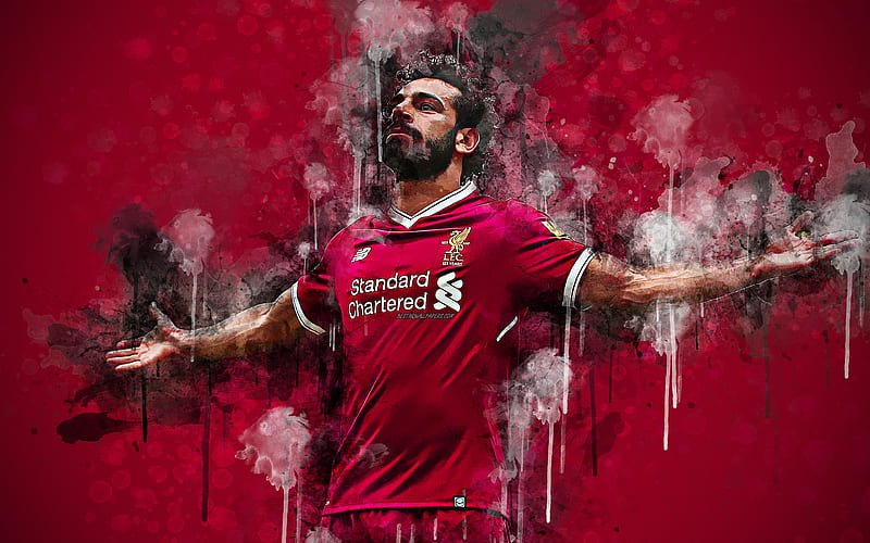 Arte Digital Do Jogador Fc Do Mohammed Salah Liverpool Foto de