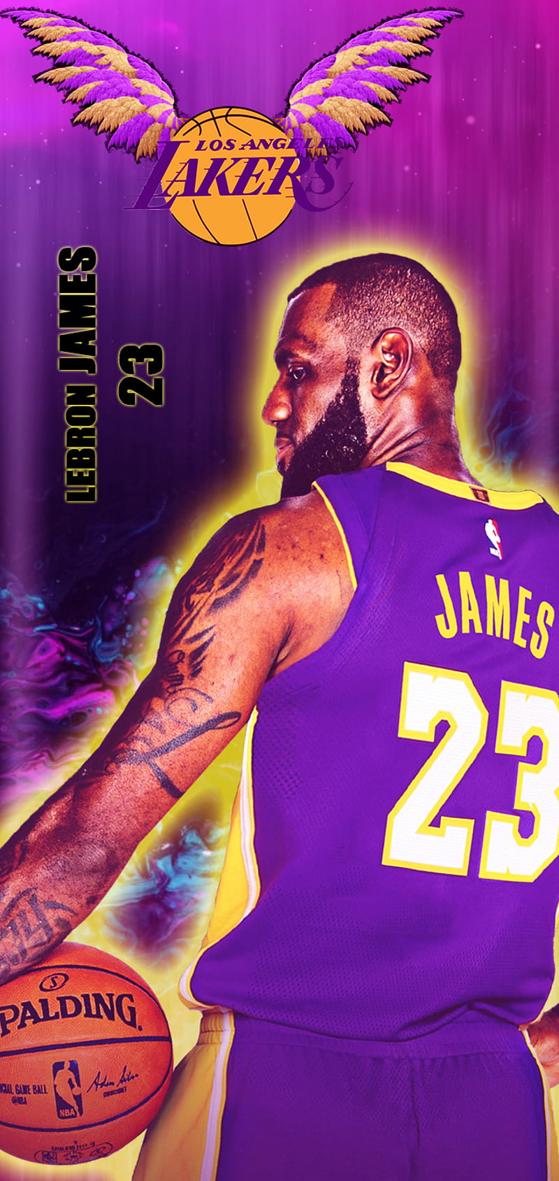 23 LeBron James (Los Angeles Lakers) iPhone X/XS/XR Wallp…