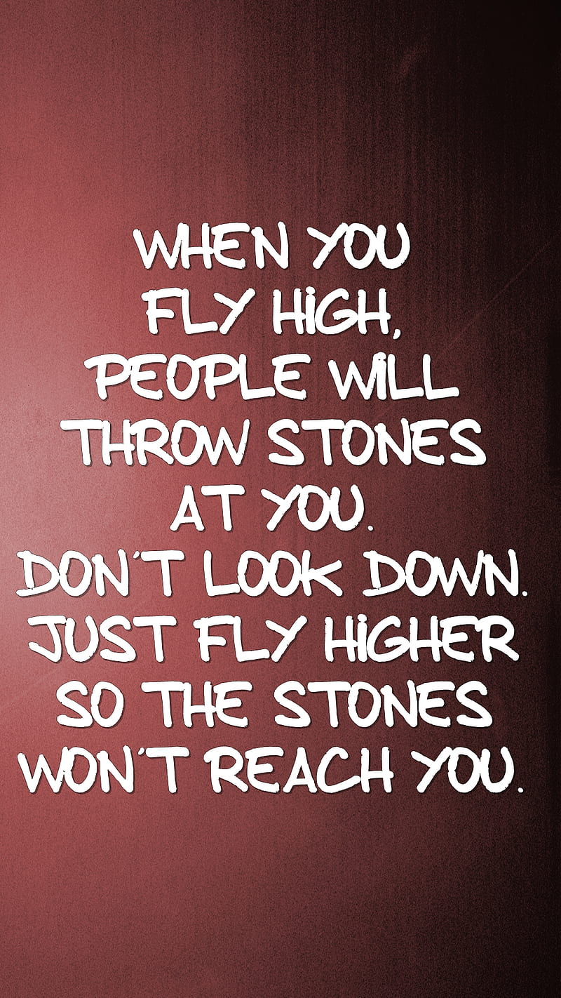 fly high, cool, fly, high, life, live, new, people, quote, saying, sign, stones, HD phone wallpaper