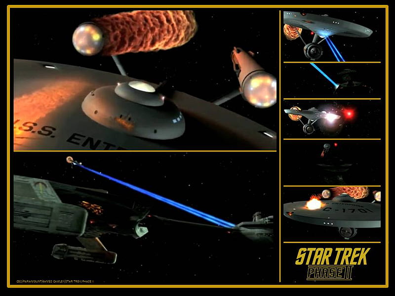 Star Trek Phase II - Blood and Fire Starship Duel v2, star trek phase ii, star trek, james cawley, classic trek, HD wallpaper