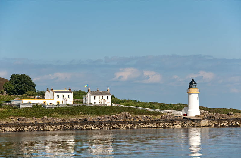 Holy Isle Lighthouse Kings Cross Scotland, water, sea, light, lighthouse, HD wallpaper
