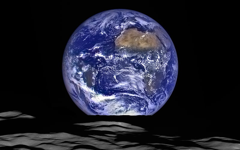 lunar reconnaissance orbiter camera, earth, moon, Space, HD wallpaper