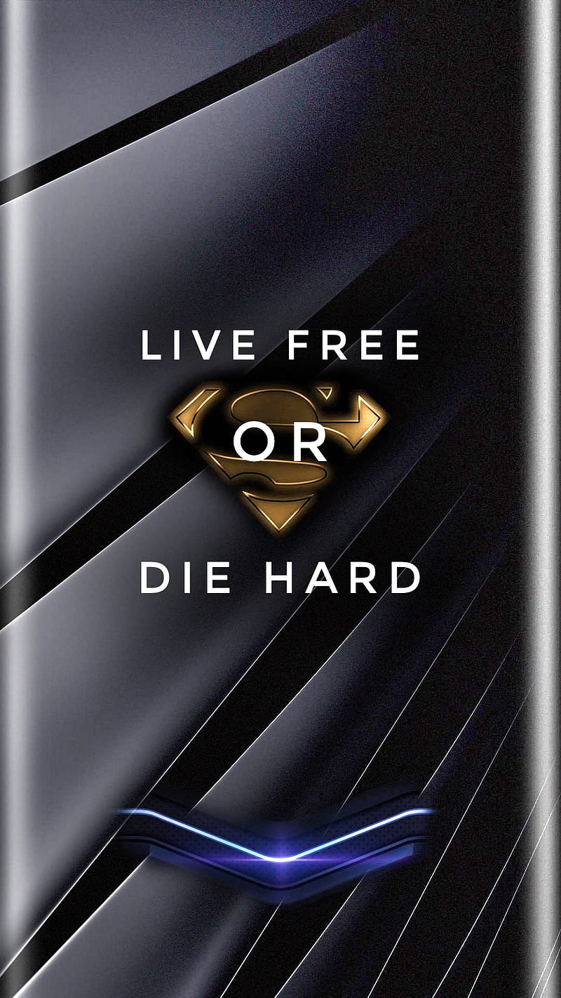 Superman black, black and white, dark, dc league of justice, live or die hard, white, HD phone wallpaper