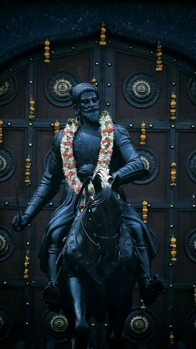 Shivaji Maharaj Yanchi, Black Statue, maharaj, maratha empire, HD phone wallpaper